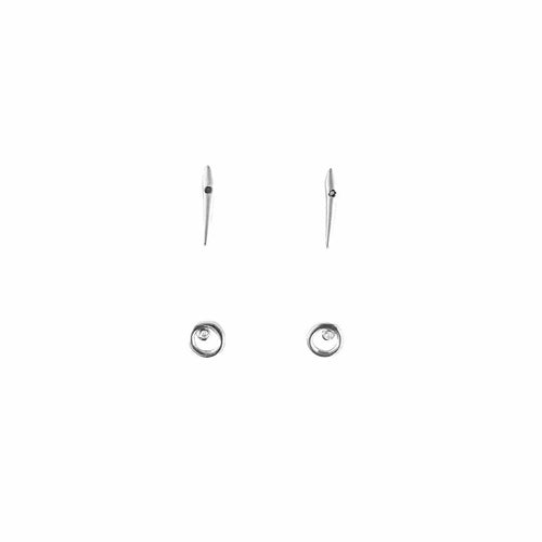 Mini Open Circle Set Of 2 Earrings
