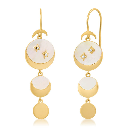 Mother Moon Phase Drop Earrings