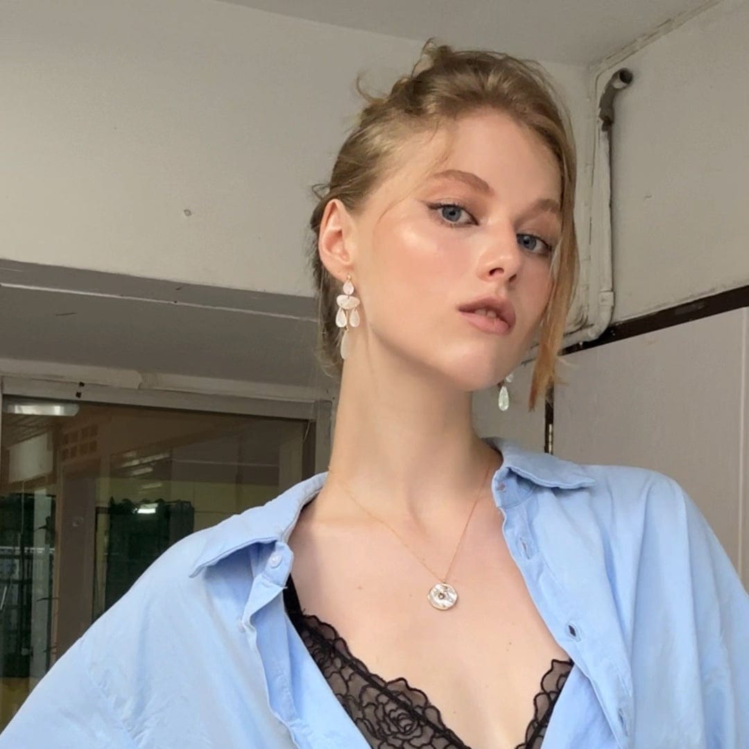 Mother of Pearl Cascade Drop Earrings