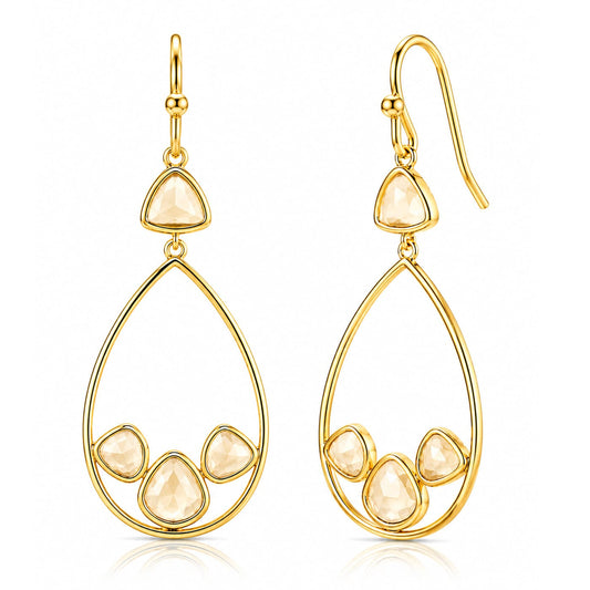 Neutral Double Drop Earrings
