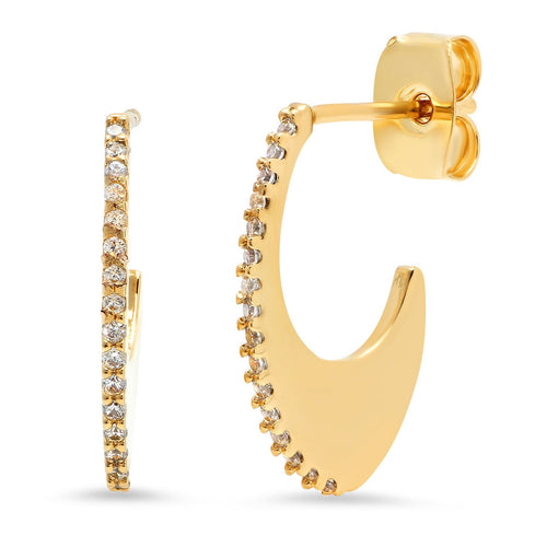 Oval Abstract Huggie