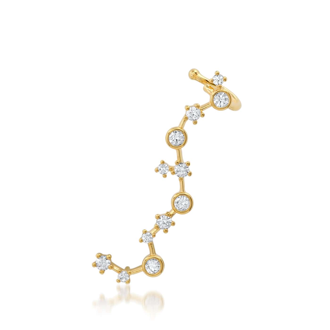 String Of CZ's Ear Crawler Cuff