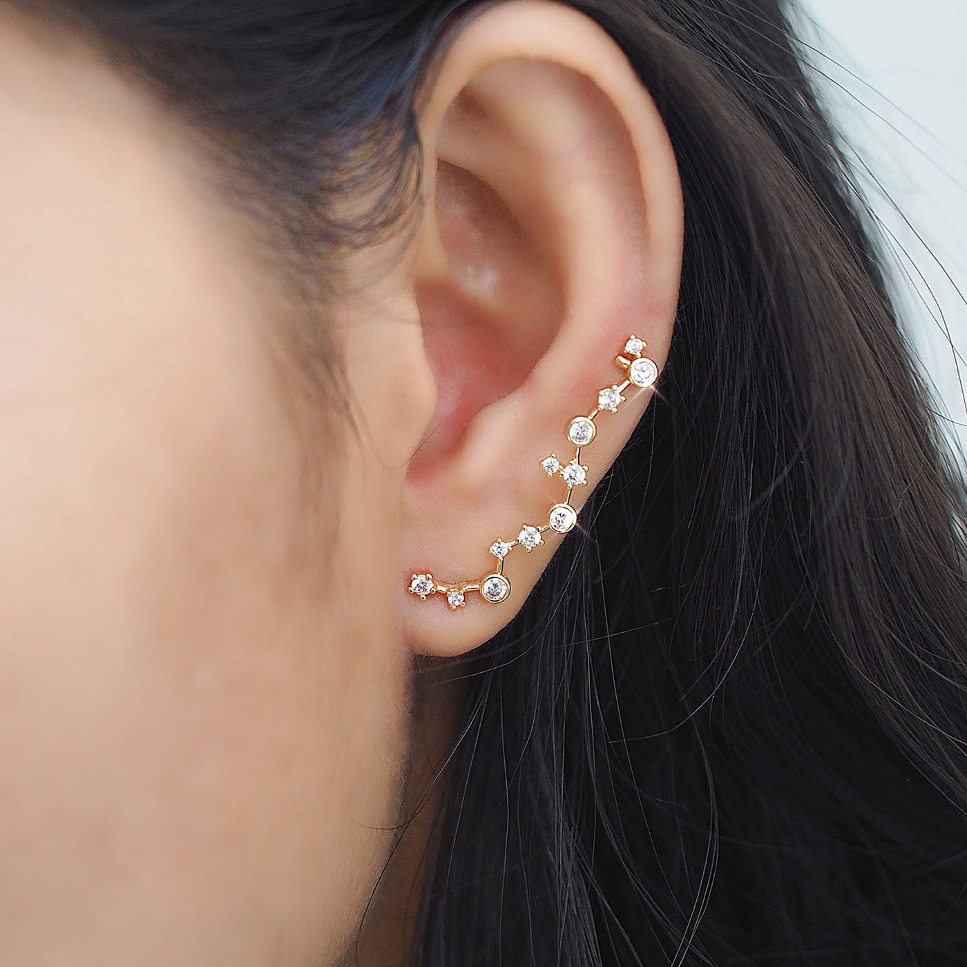 String Of CZ's Ear Crawler Cuff