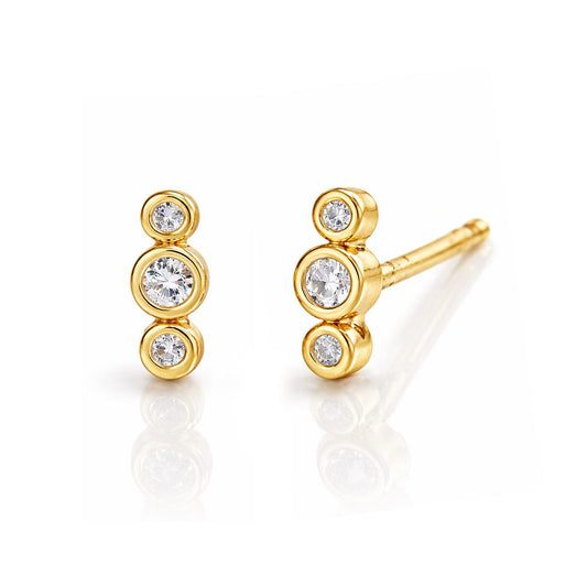 Three CZ Stud