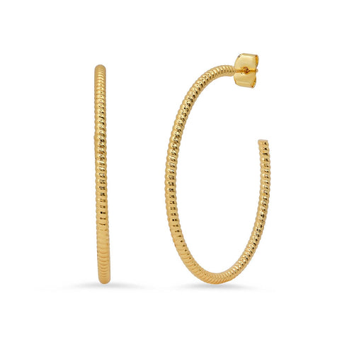 Twisted Gold Hoops | 40mm