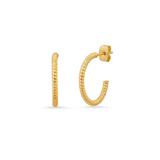 Twisted Gold Hoops | 20mm