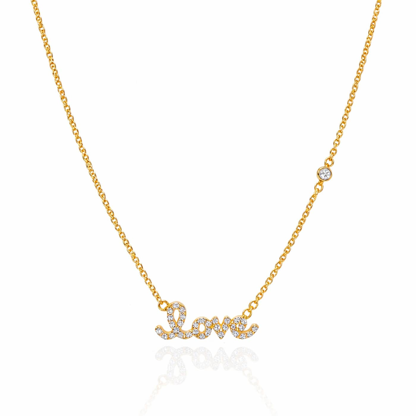 CZ Love Pendant Necklace