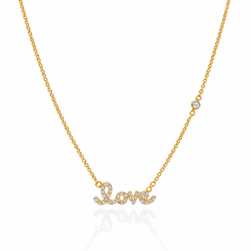 CZ Love Pendant Necklace