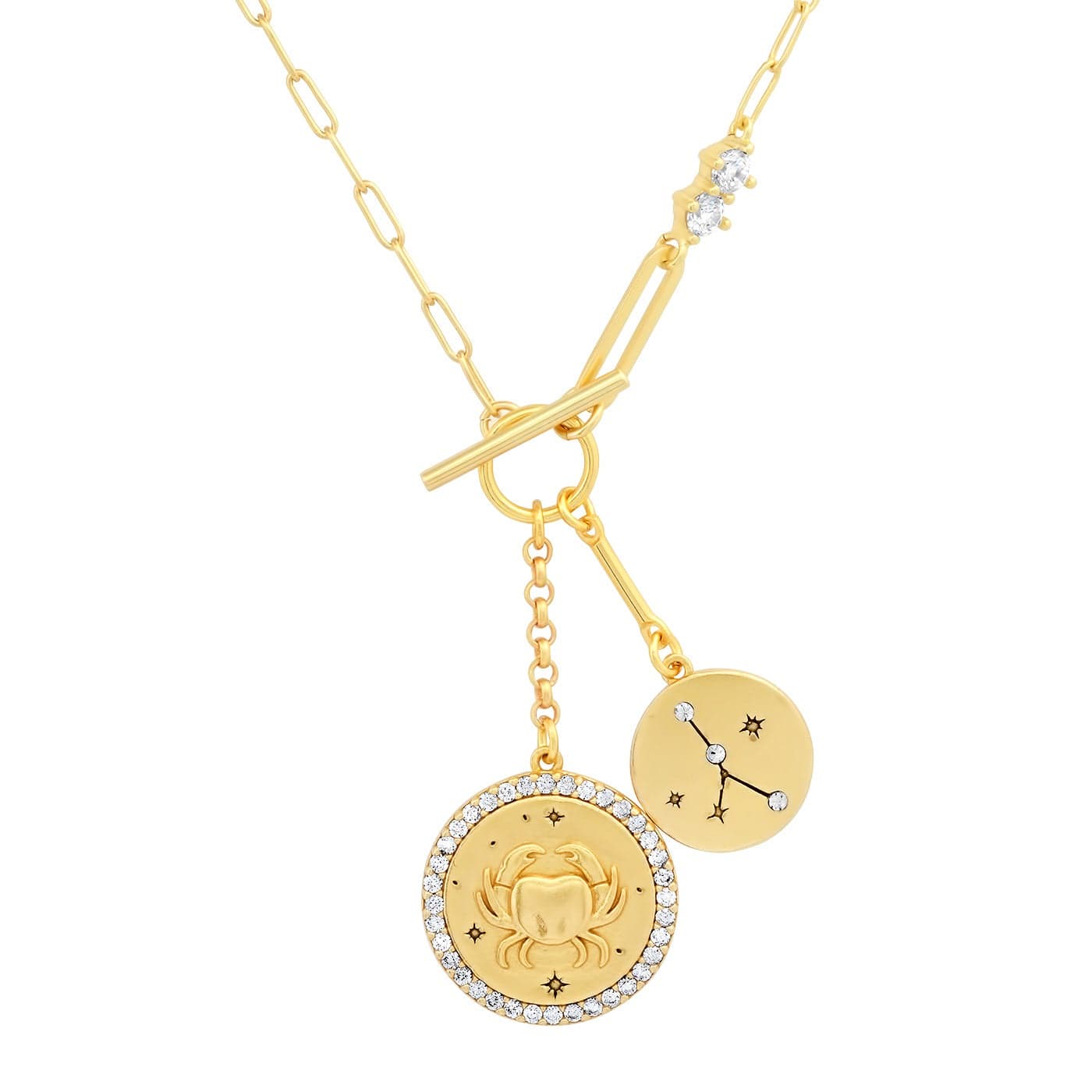 Double Coin Zodiac Necklace
