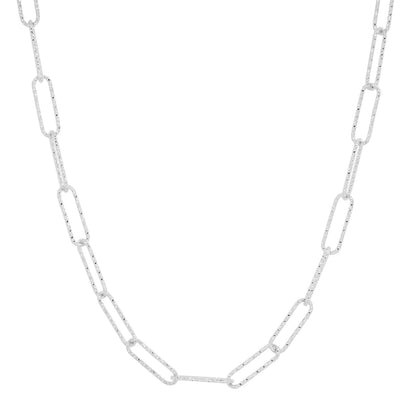Gold Hammered Paper Clip Chain