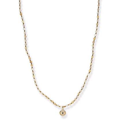 Handmade Beaded Necklace With Dangle Accent