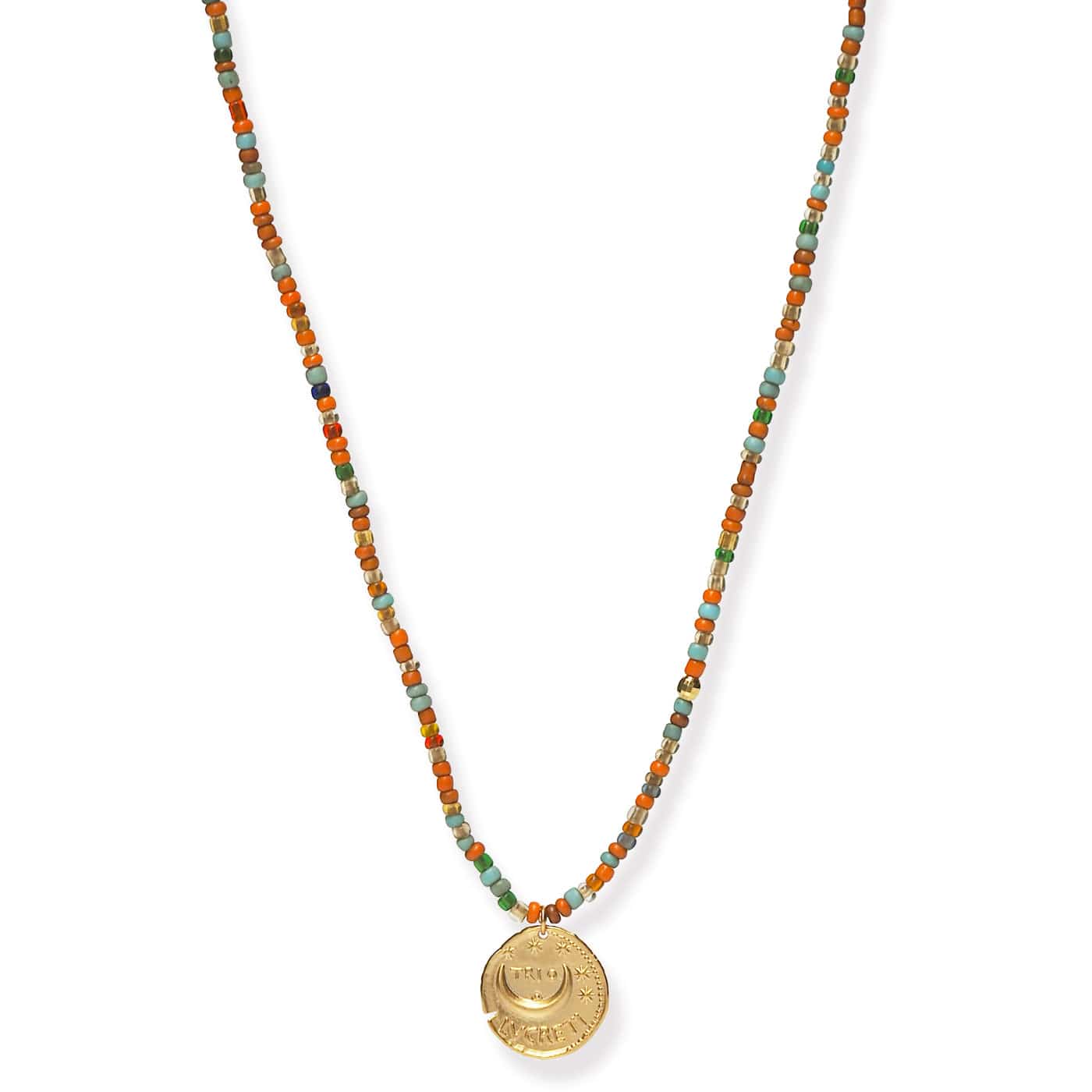Handmade Beaded Necklace With Dangle Accent