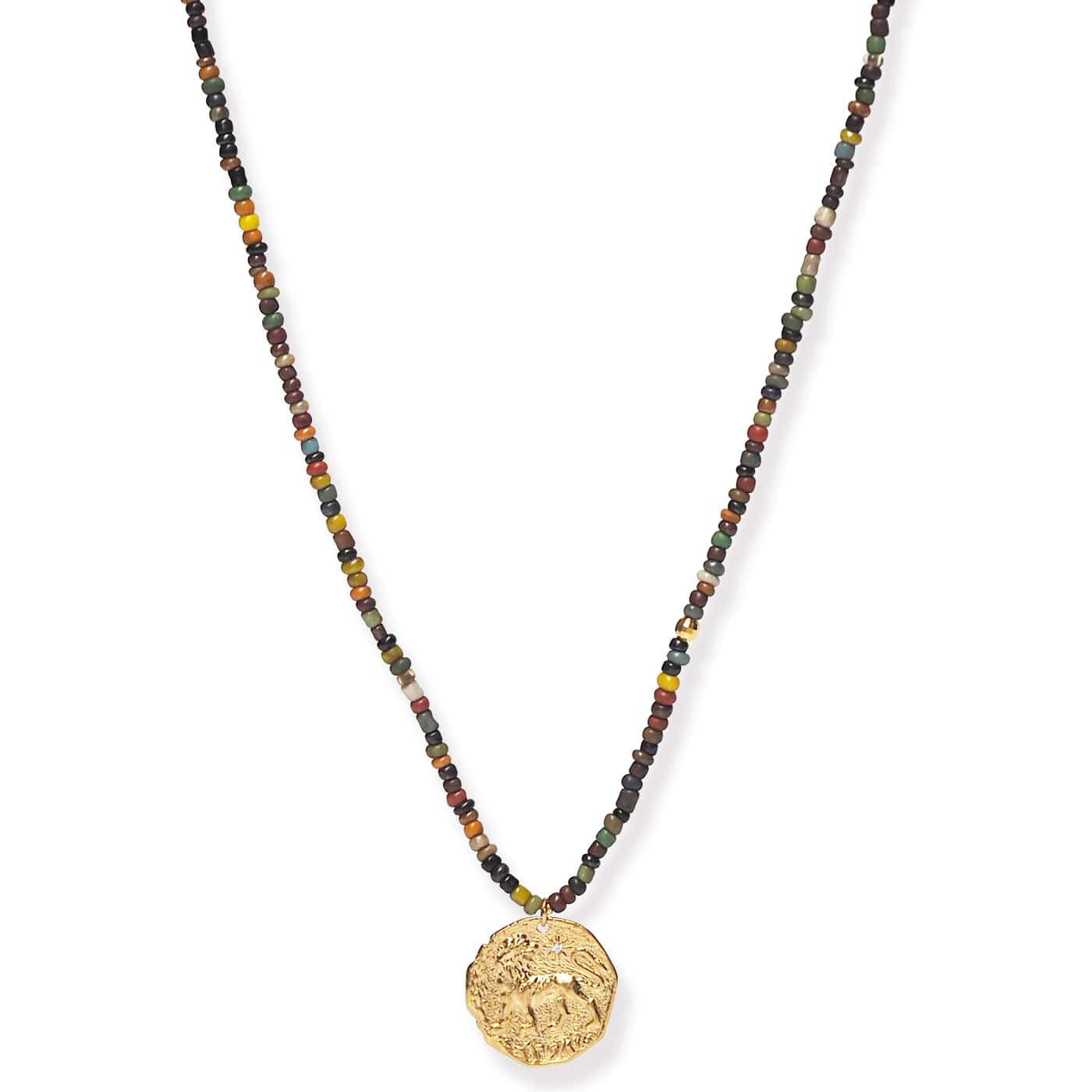 Handmade Beaded Necklace With Dangle Accent