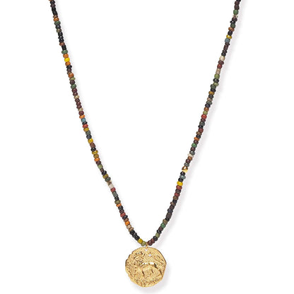 Handmade Beaded Necklace With Dangle Accent