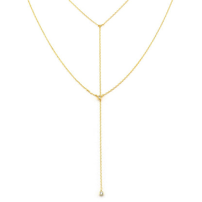 Simple CZ Layered Necklace