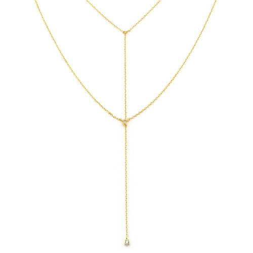 Simple CZ Layered Necklace
