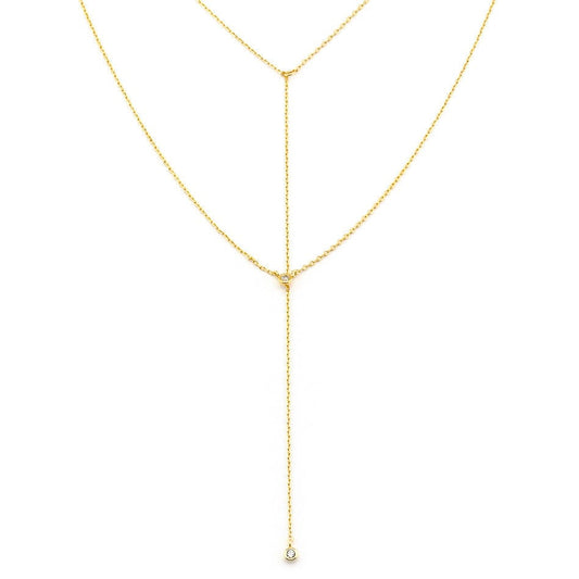 Simple CZ Layered Necklace