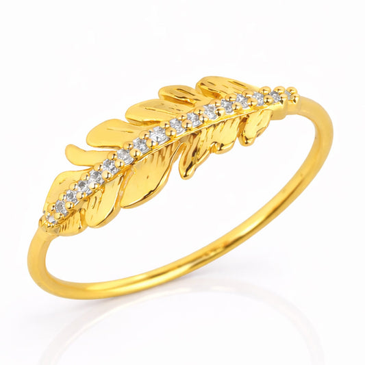CZ Feather Ring