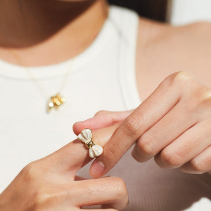 Enamel Bow Ring