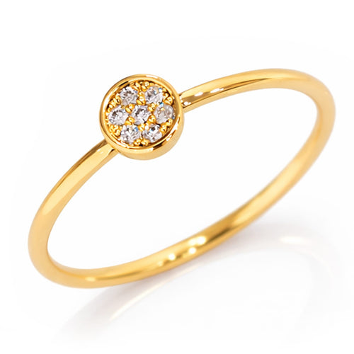 Mini Pave Disc Ring
