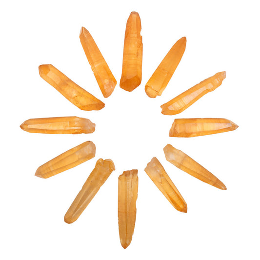 Tangerine Quartz - Lemurian Points, Intuitive Pick
