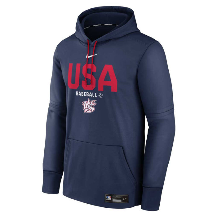Team USA World Baseball Classic Nike Authentic Therma Fleece Pullover Hooded Sweatshirt