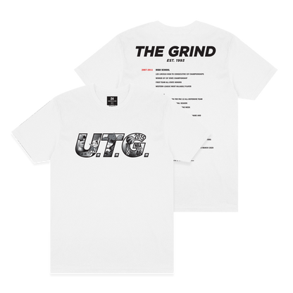 The Grind Continues - Tattoo Design Tee - White