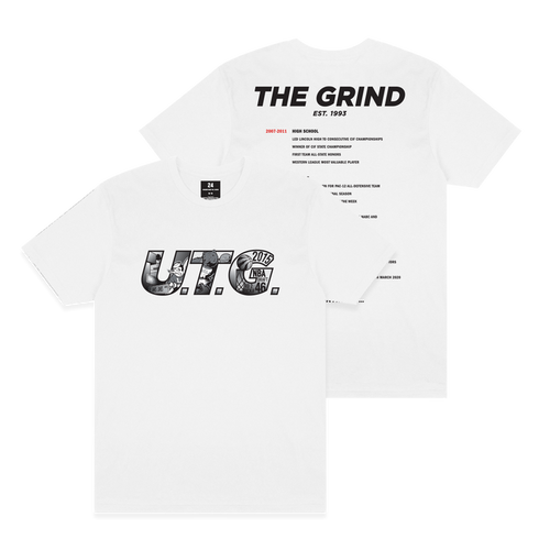 The Grind Continues - Tattoo Design Tee - White