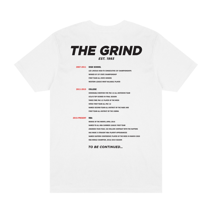 The Grind Continues - Tattoo Design Tee - White