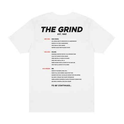 The Grind Continues - Tattoo Design Tee - White