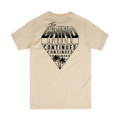 The Grind Continues West Coast Tee - Soft Cream
