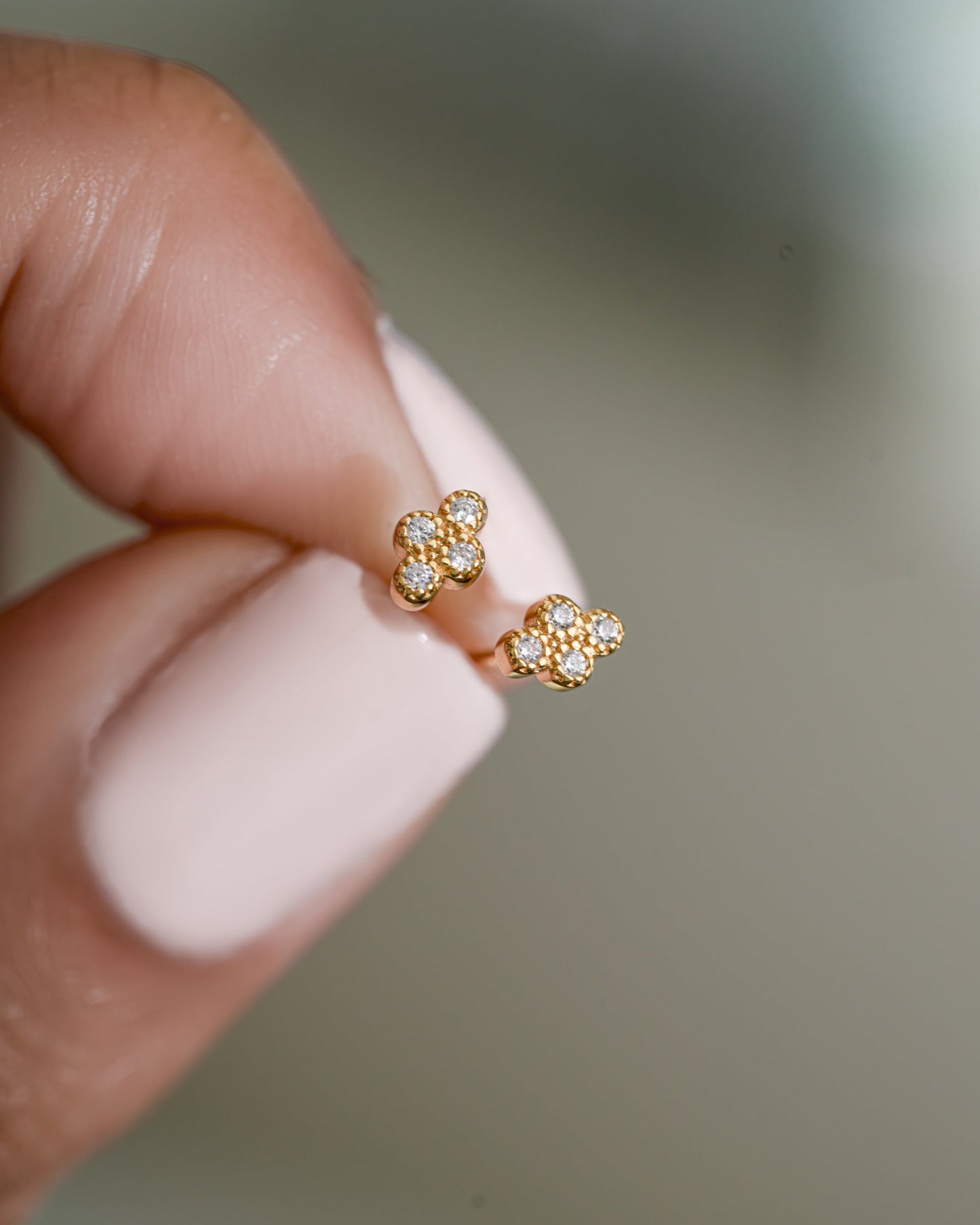 Tiny 4 Stone CZ Studs