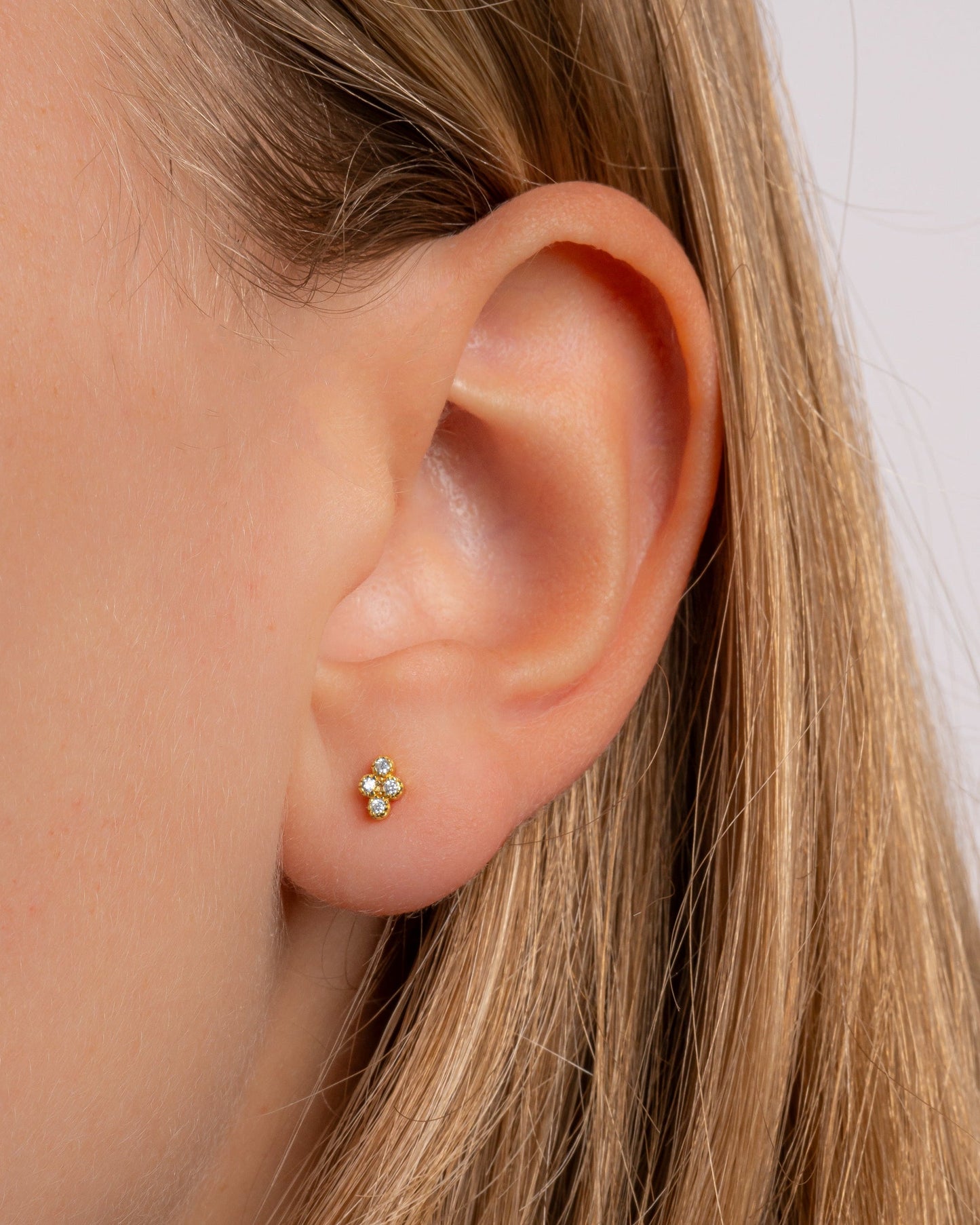 Tiny 4 Stone CZ Studs