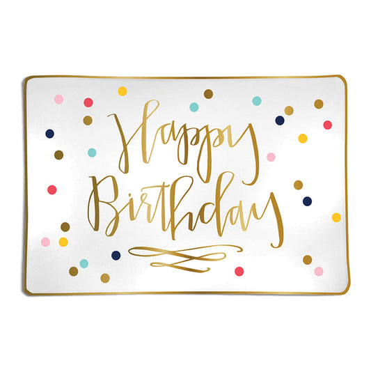 Trinket Tray Happy Birthday Confetti