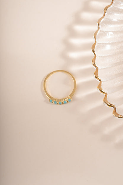 5 Stone Turquoise Ring