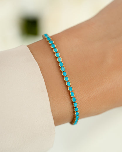 3mm Turquoise Tennis Bracelet