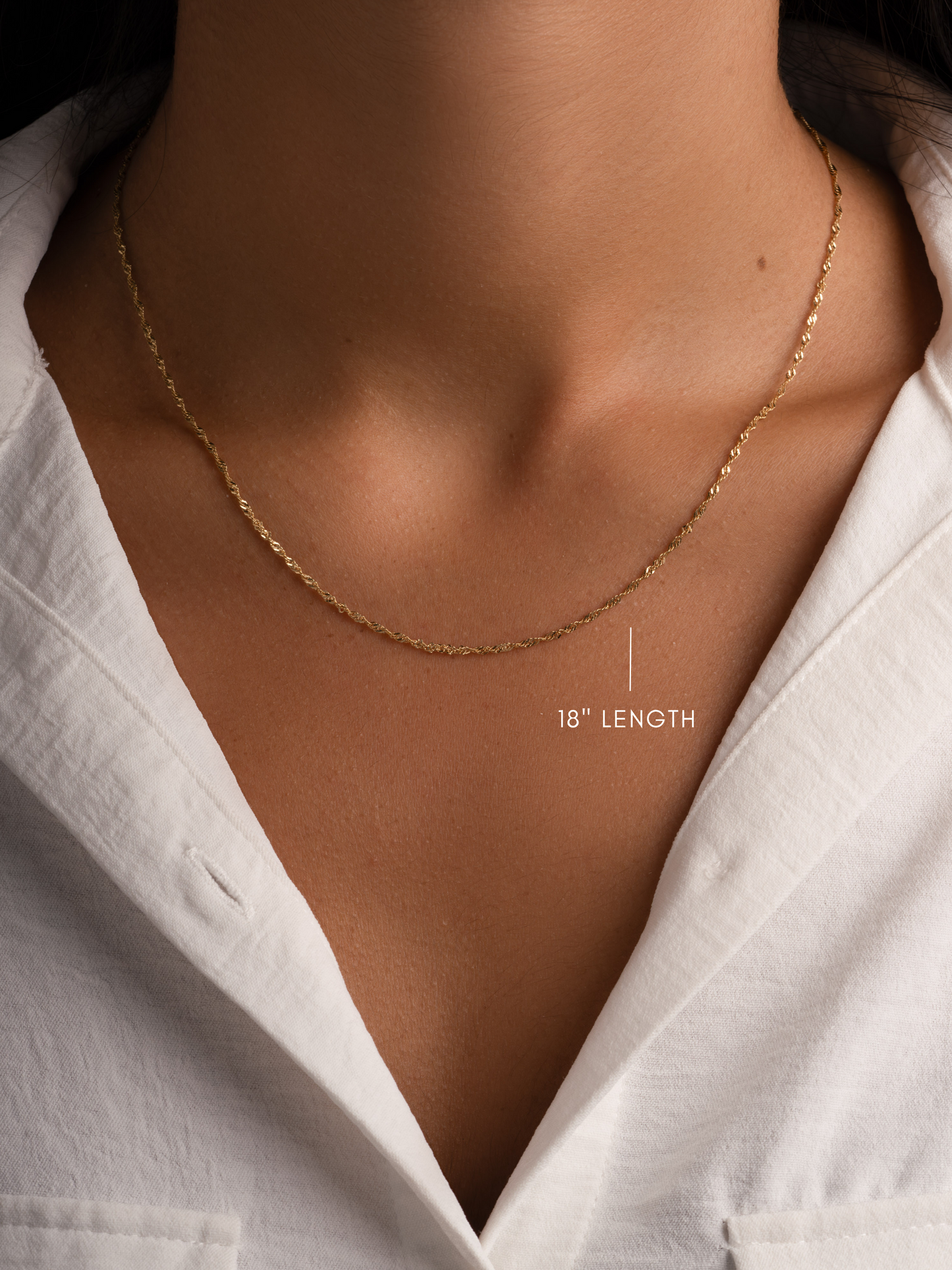 Thin Twisted Chain Necklace