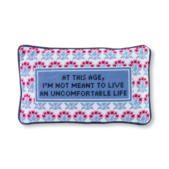 Uncomfortable Needlepoint Pillow