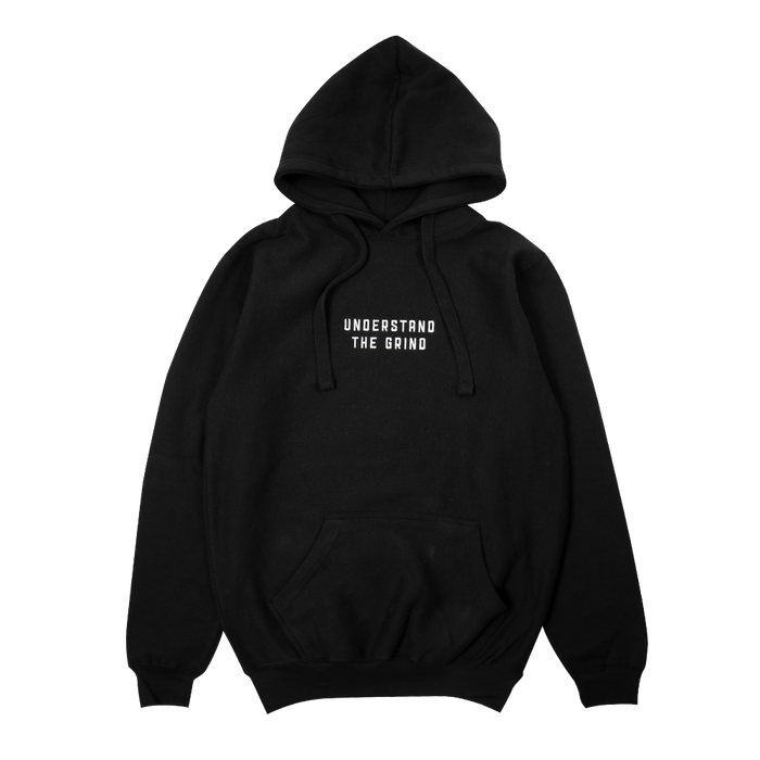 Understand the Grind Men's Embroidered Pullover Hoodie - Black