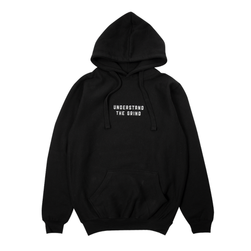 Understand the Grind Men's Embroidered Pullover Hoodie - Black