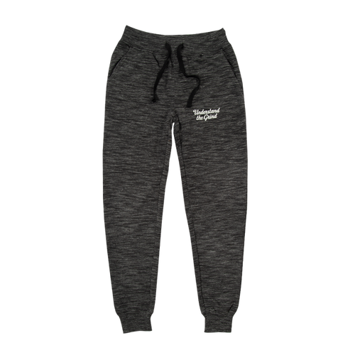 Understand the Grind Script Women's French Terry Jogger - Marled Ash