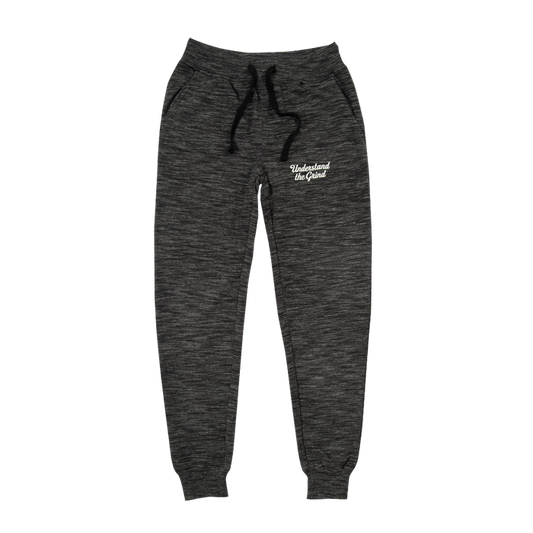 Understand the Grind Script Women's French Terry Jogger - Marled Ash