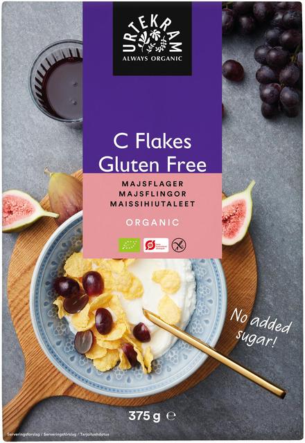 URTEKRAM Organic Gluten-Free C-Flakes 375 g - Soposopo