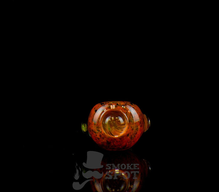 Utility Heady Handpipe Orange Yellow 3.5 inches - Smoke Spot Smoke Shop