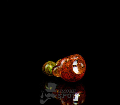Utility Heady Handpipe Orange Yellow 3.5 inches - Smoke Spot Smoke Shop