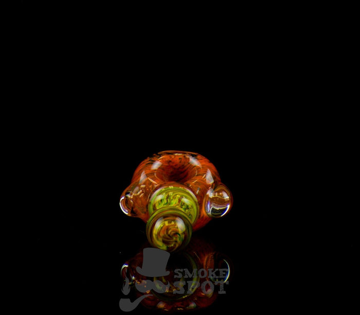 Utility Heady Handpipe Orange Yellow 3.5 inches - Smoke Spot Smoke Shop