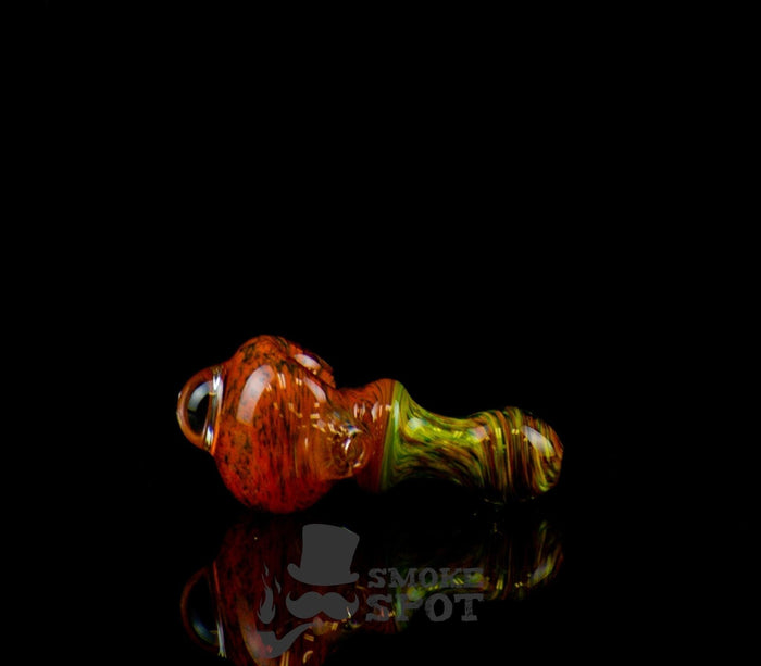 Utility Heady Handpipe Orange Yellow 3.5 inches - Smoke Spot Smoke Shop