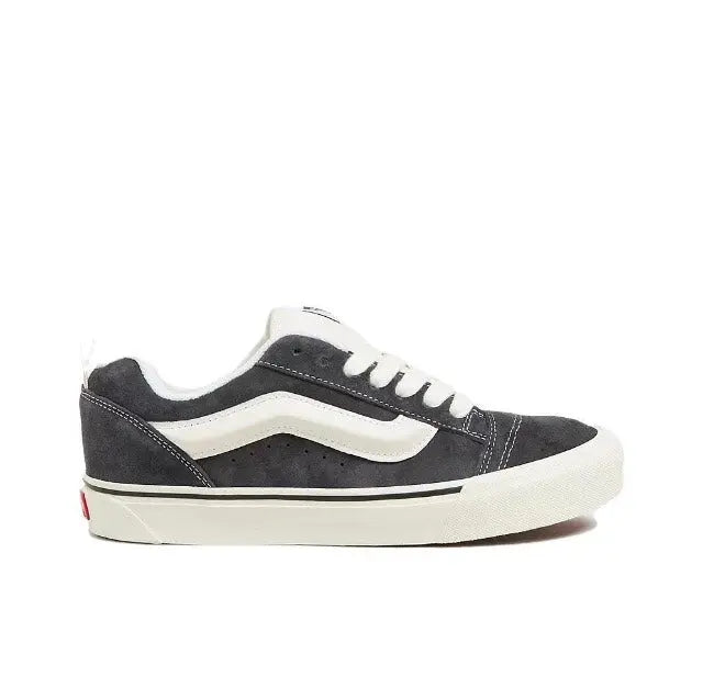 Vans Knu Skool low-top sneakers with dark navy uppers, white side stripe, white sole