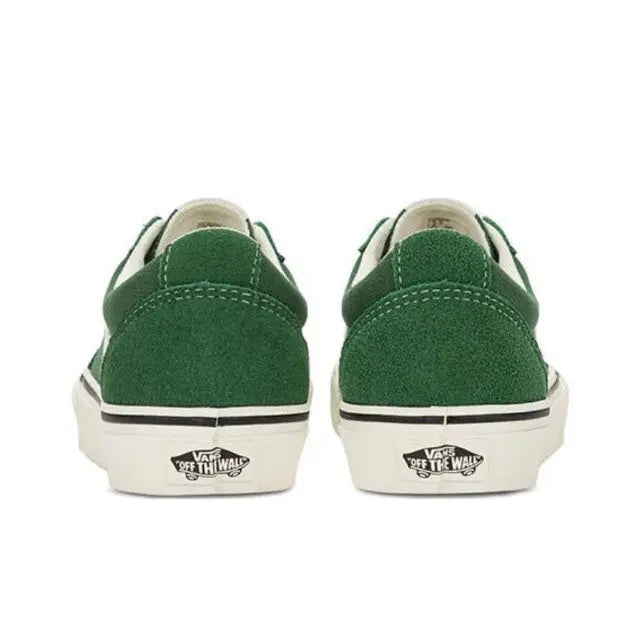 Vans Old Skool Ward low-top sneakers, dark green with heel logo and white sole