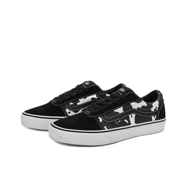 Vans Old Skool low-top sneakers in black with camo side print and white rubber sole